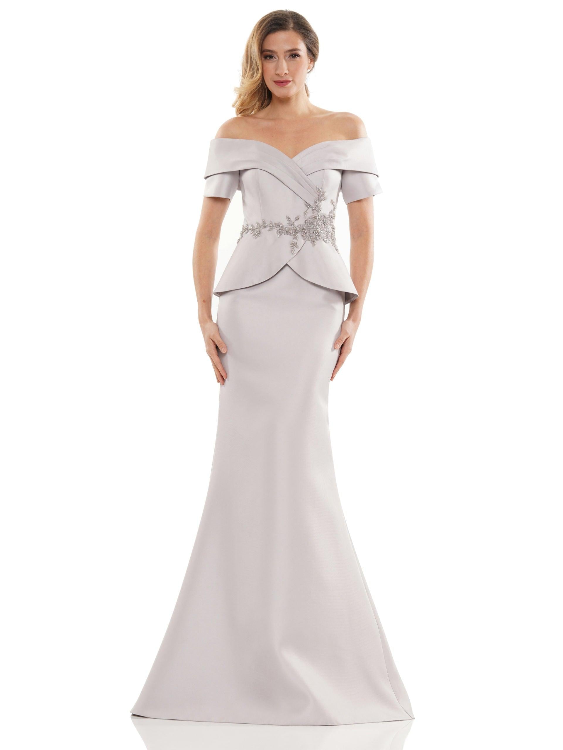 Marsoni Long Formal Off Shoulder Dress 1144 - The Dress Outlet
