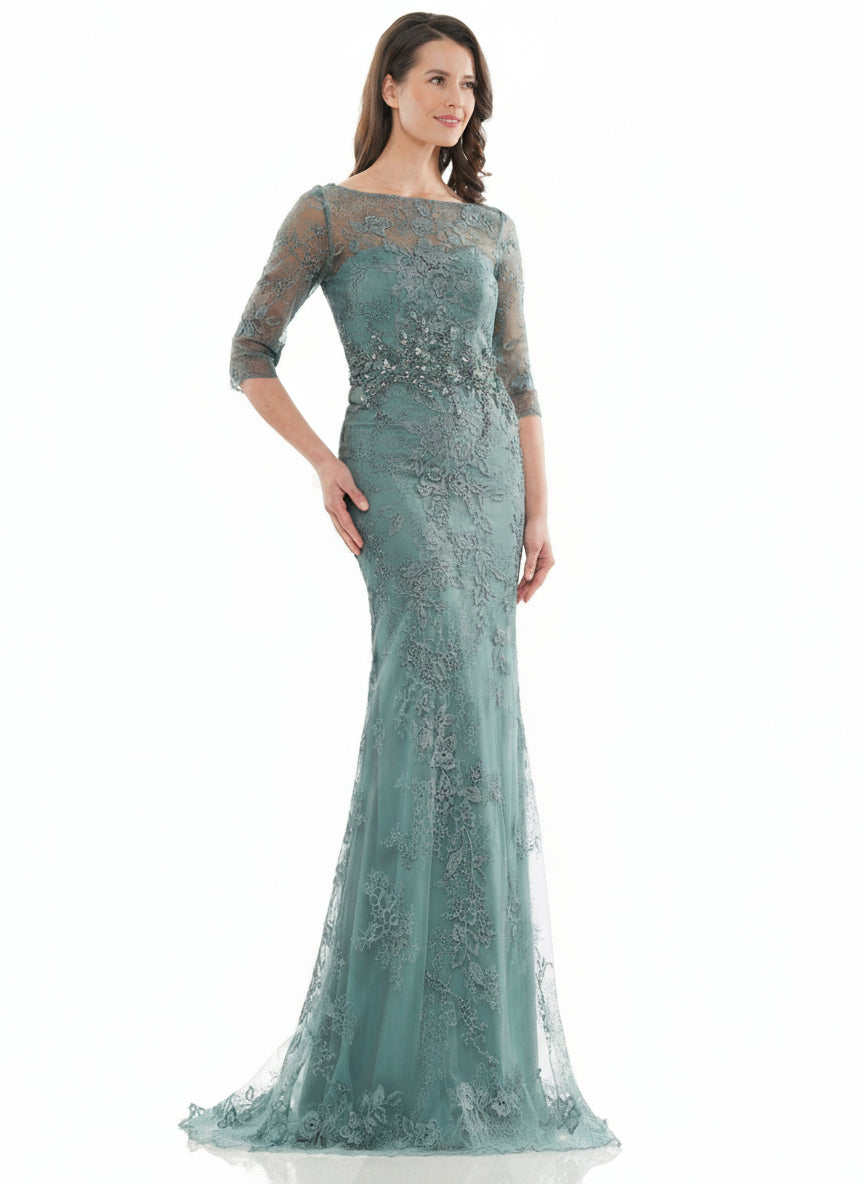 Marsoni Long Mother of the Bride Lace Dress 1127 - The Dress Outlet