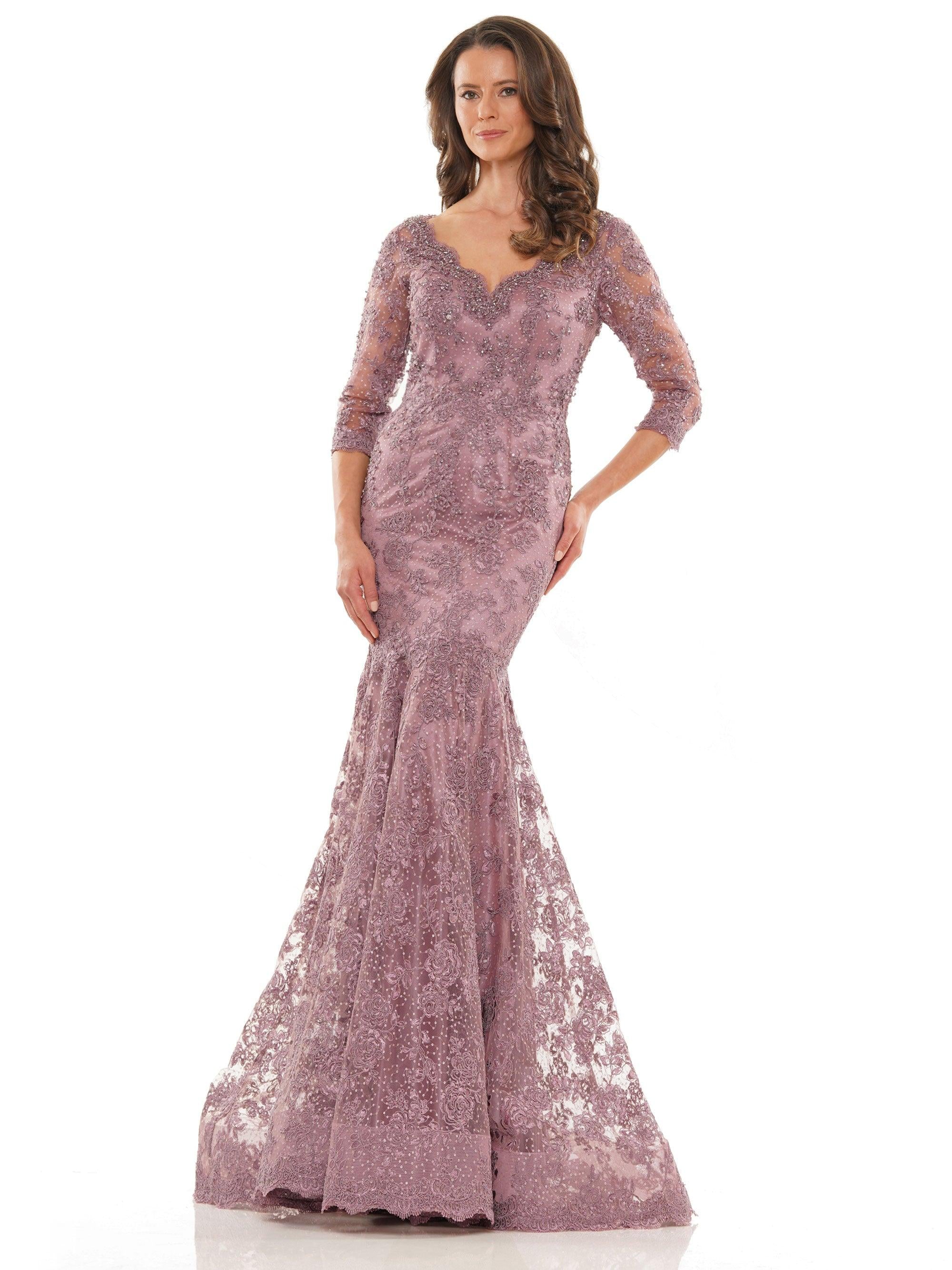 Marsoni Long Mother of the Bride Lace Dress 1178 - The Dress Outlet
