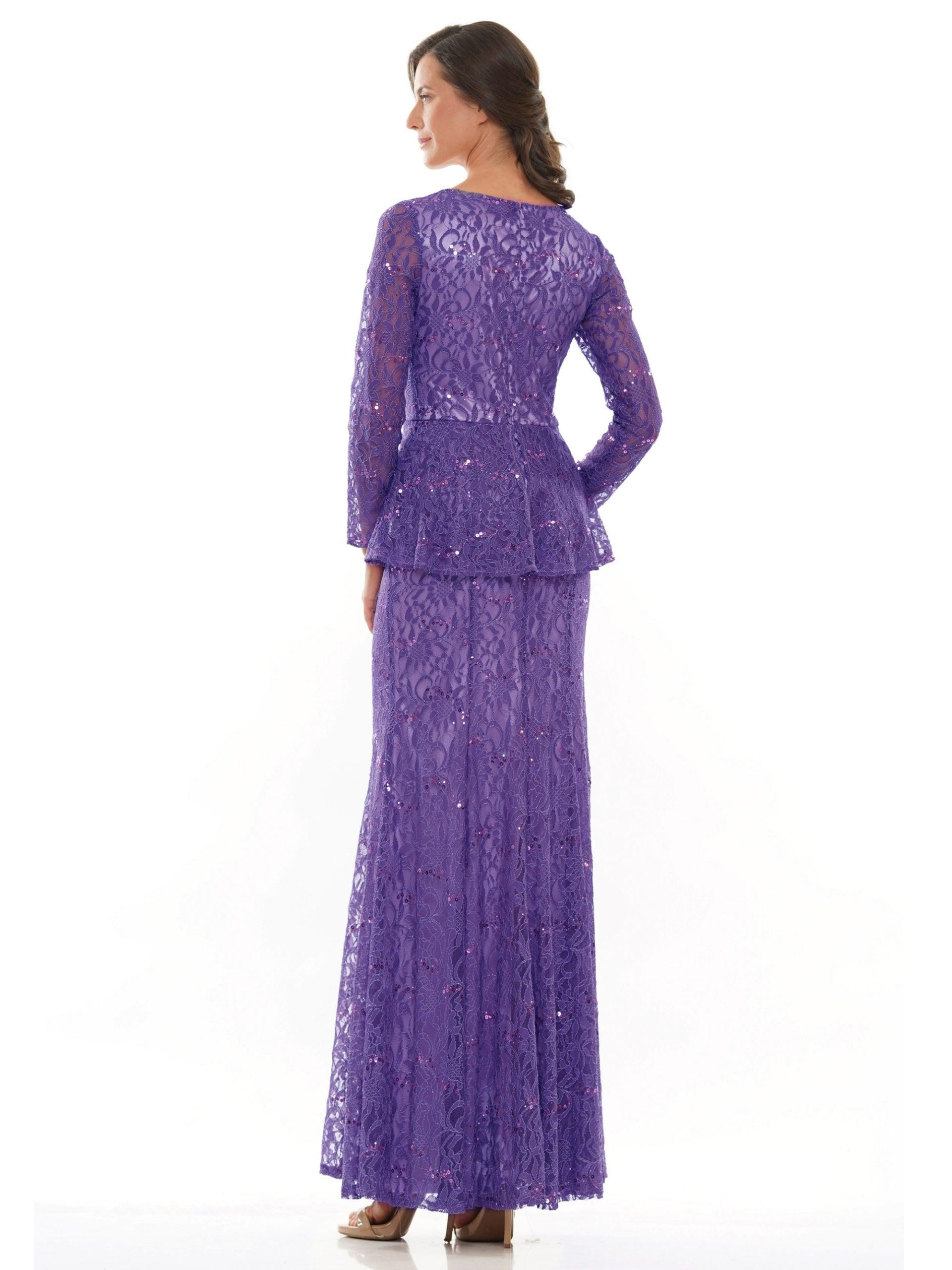Marsoni Long Mother of the Bride Lace Dress 306 - The Dress Outlet