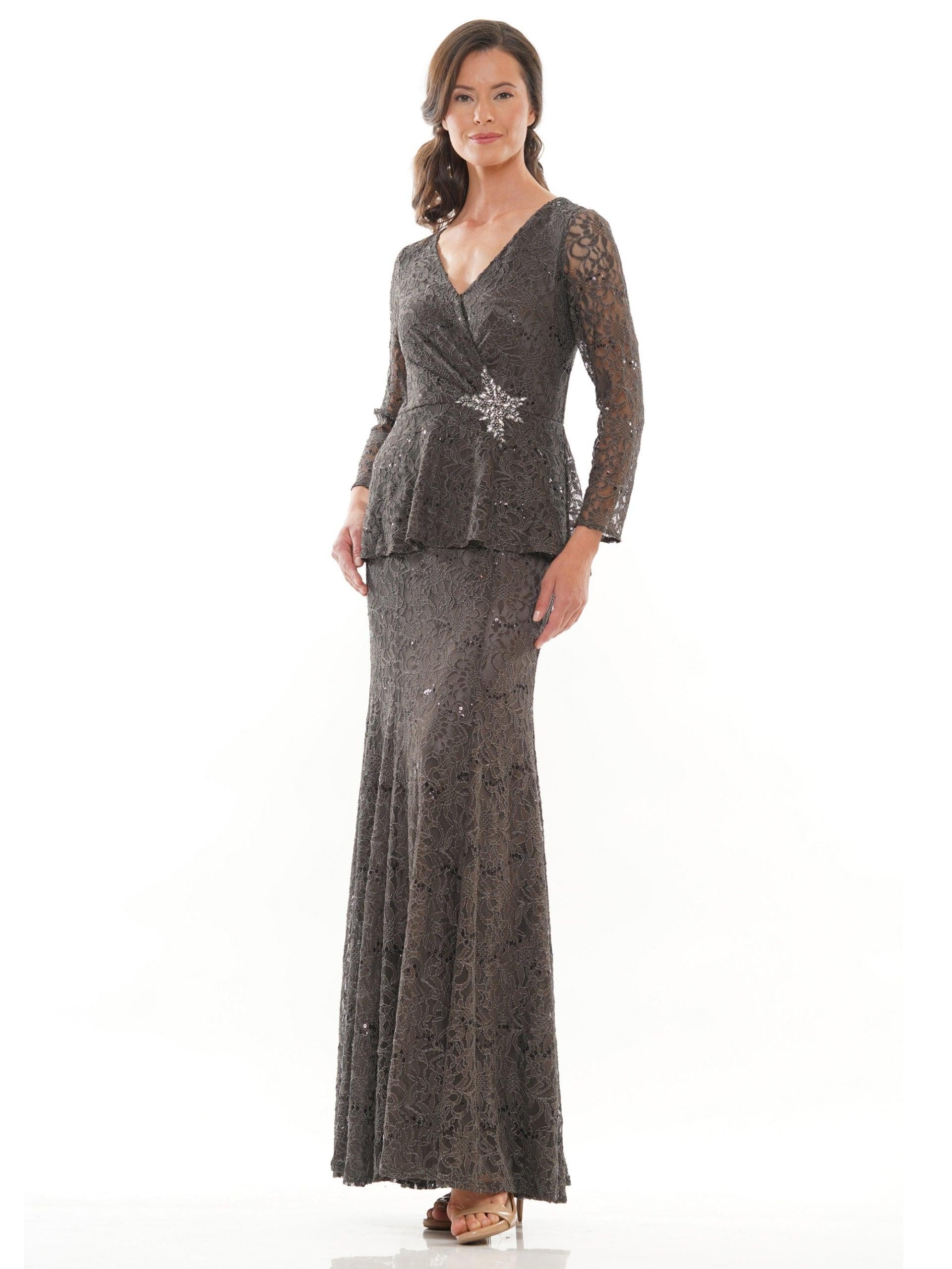 Marsoni Long Mother of the Bride Lace Dress 306 - The Dress Outlet