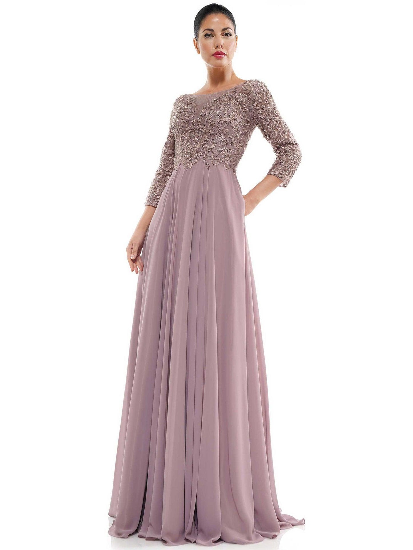 Marsoni Mother of the Bride A Line Long Dress Sale 1052 - The Dress Outlet