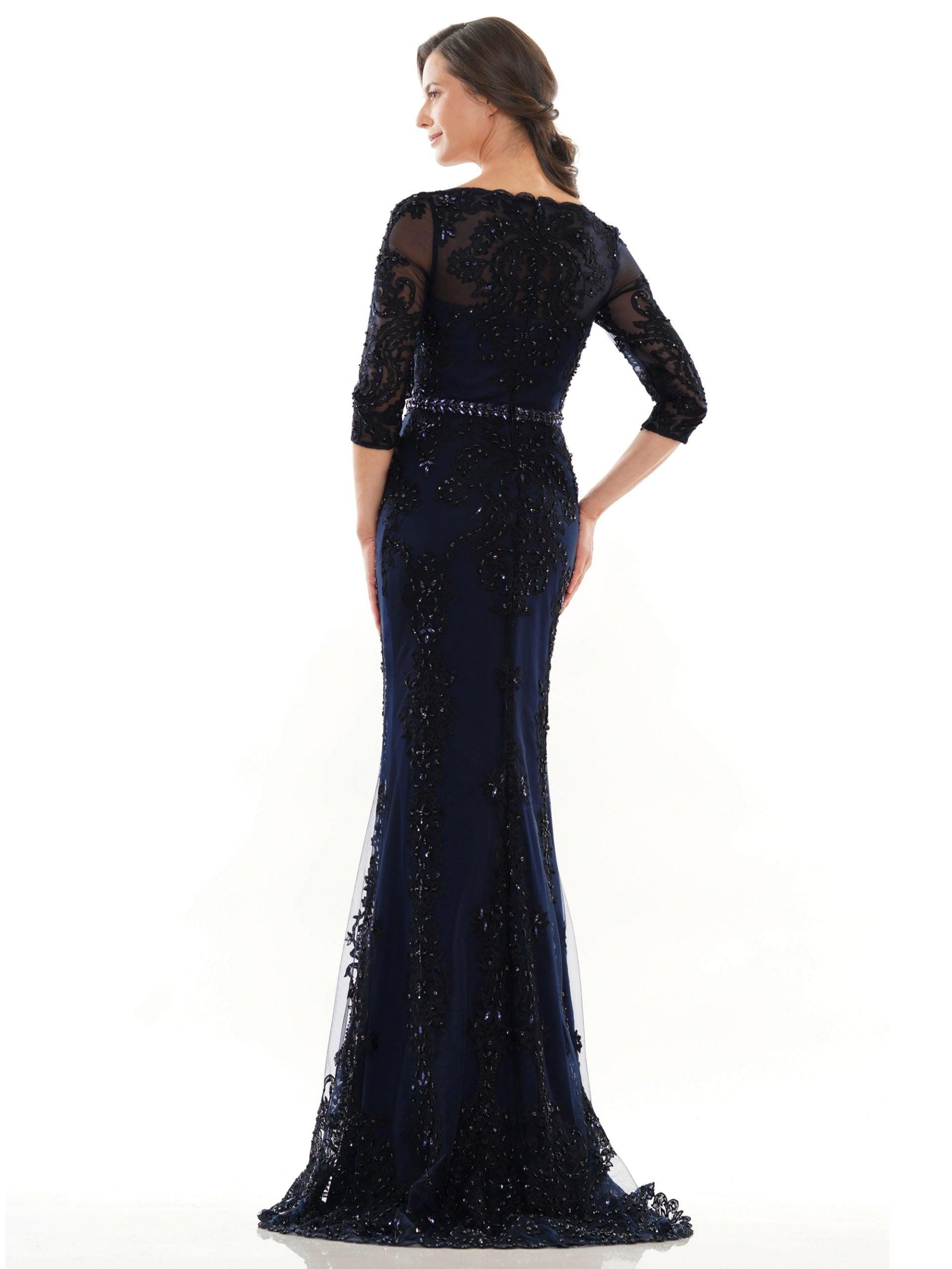 Marsoni Mother of the Bride Long Lace Dress 1123 - The Dress Outlet