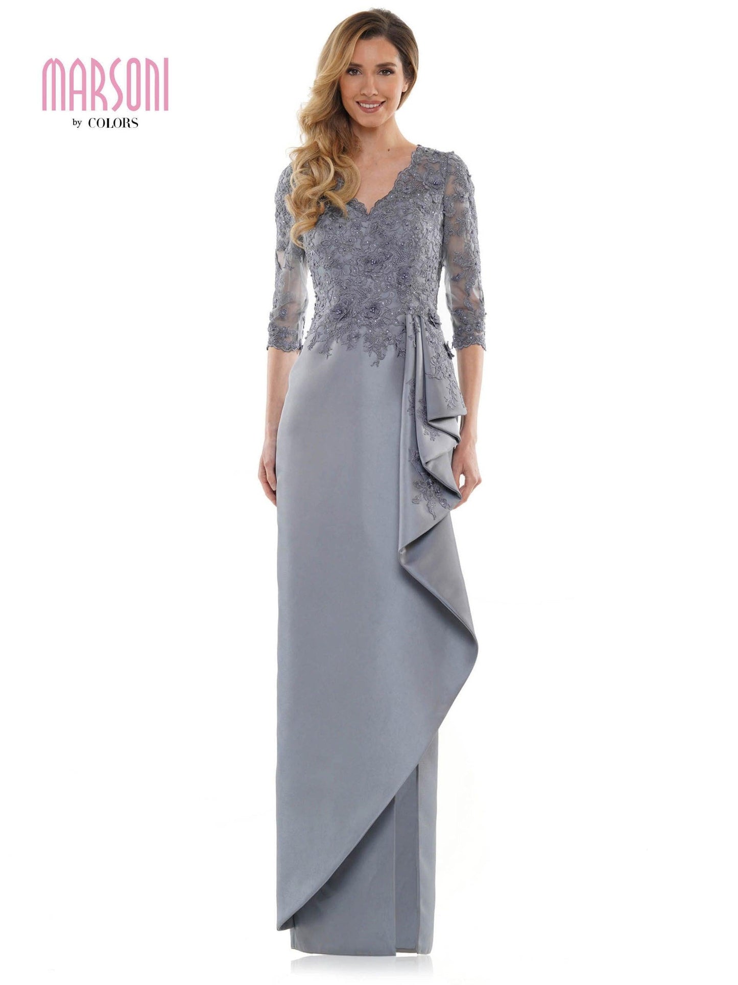Marsoni Mother of the Bride Long Lace Dress 1134 - The Dress Outlet