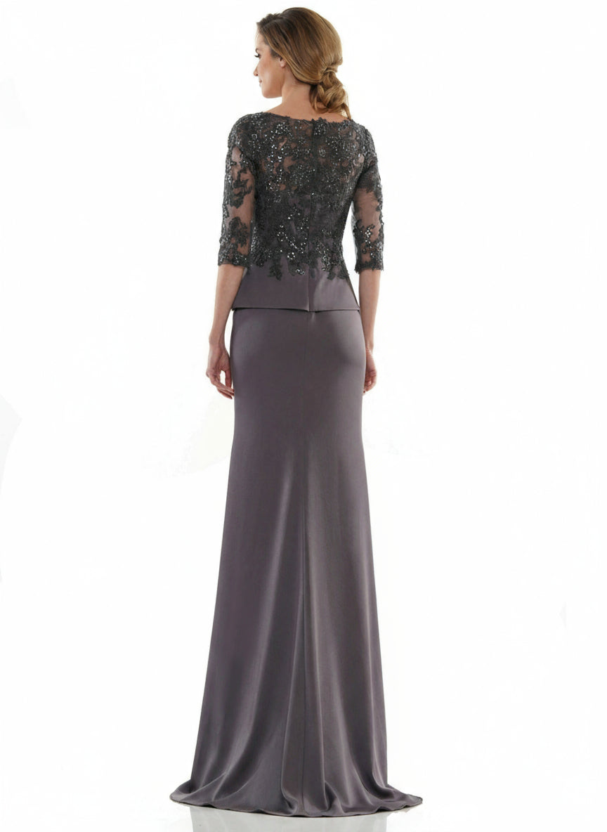 Marsoni Peplum Mother of the Bride Long Gown 1124 - The Dress Outlet