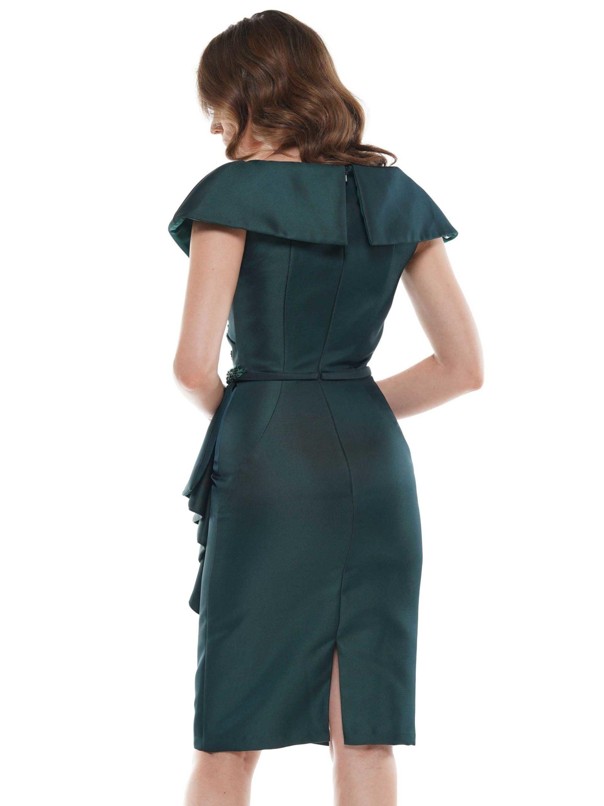 Marsoni Ruffle Accent Beaded Short Dress 1106 - The Dress Outlet