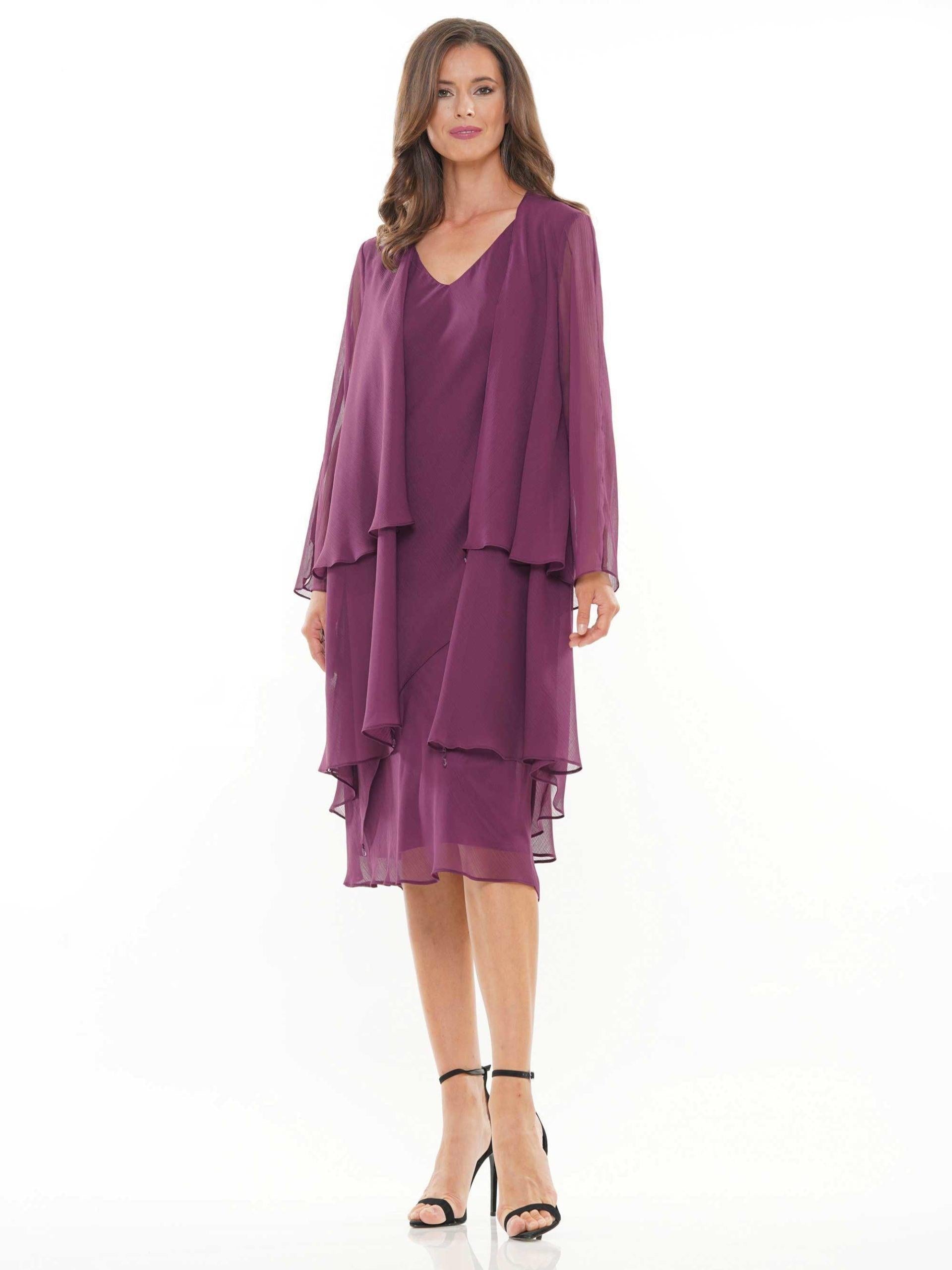 Marsoni Short Mother of the Bride Chiffon Dress 307 - The Dress Outlet