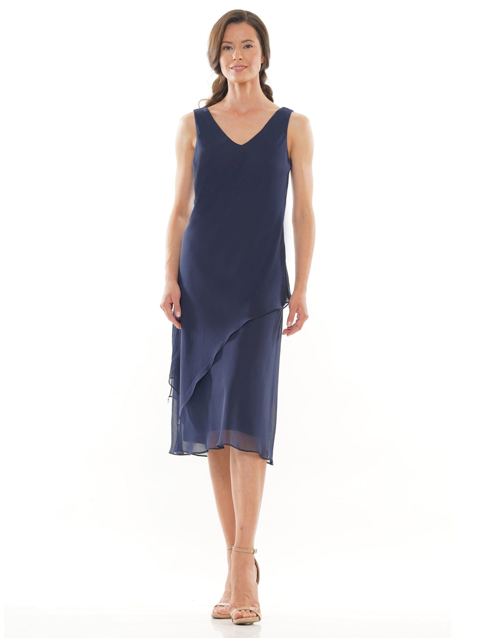Marsoni Short Mother of the Bride Chiffon Dress 307 - The Dress Outlet