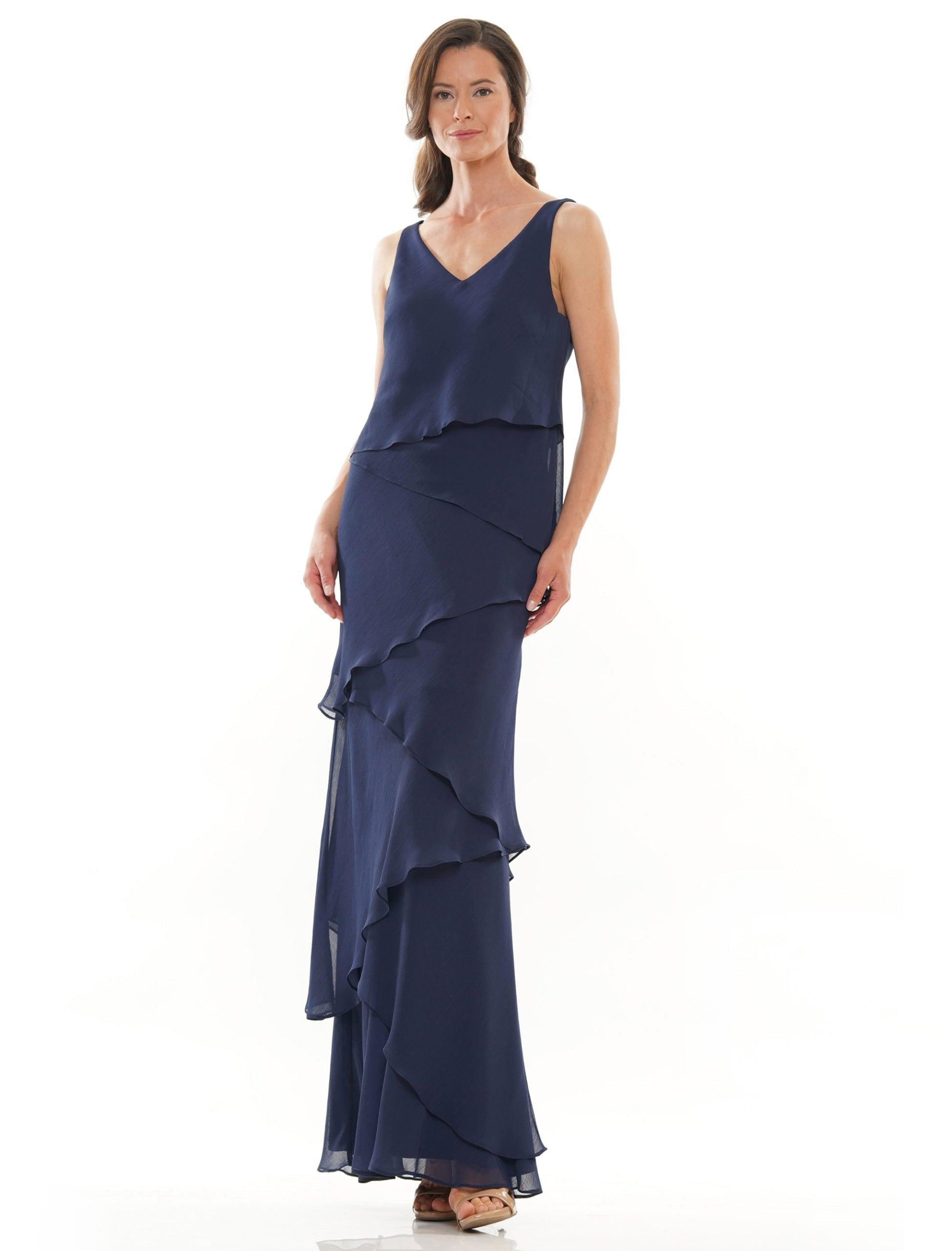 Marsoni Two Piece Ruffle Long Lace Dress 309 - The Dress Outlet