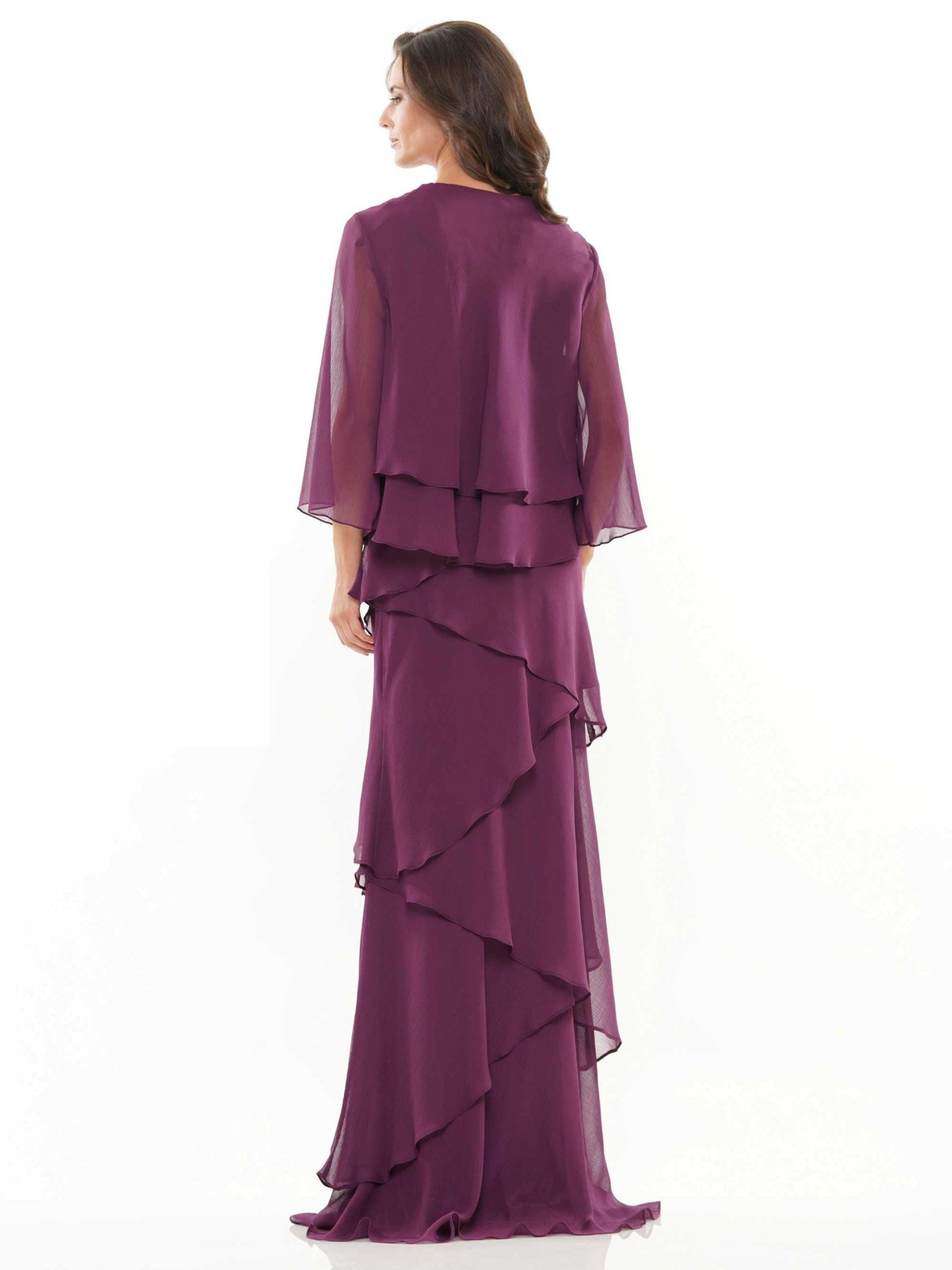 Marsoni Two Piece Ruffle Long Lace Dress 309 - The Dress Outlet