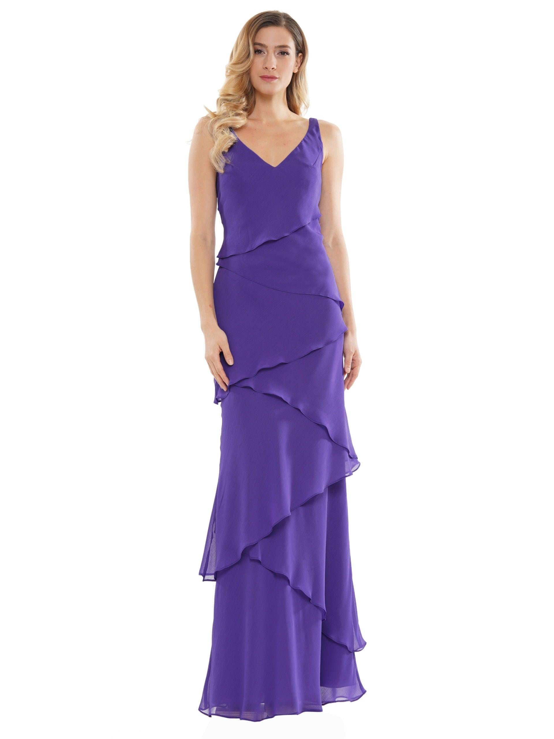 Marsoni Two Piece Ruffle Long Lace Dress 309 - The Dress Outlet