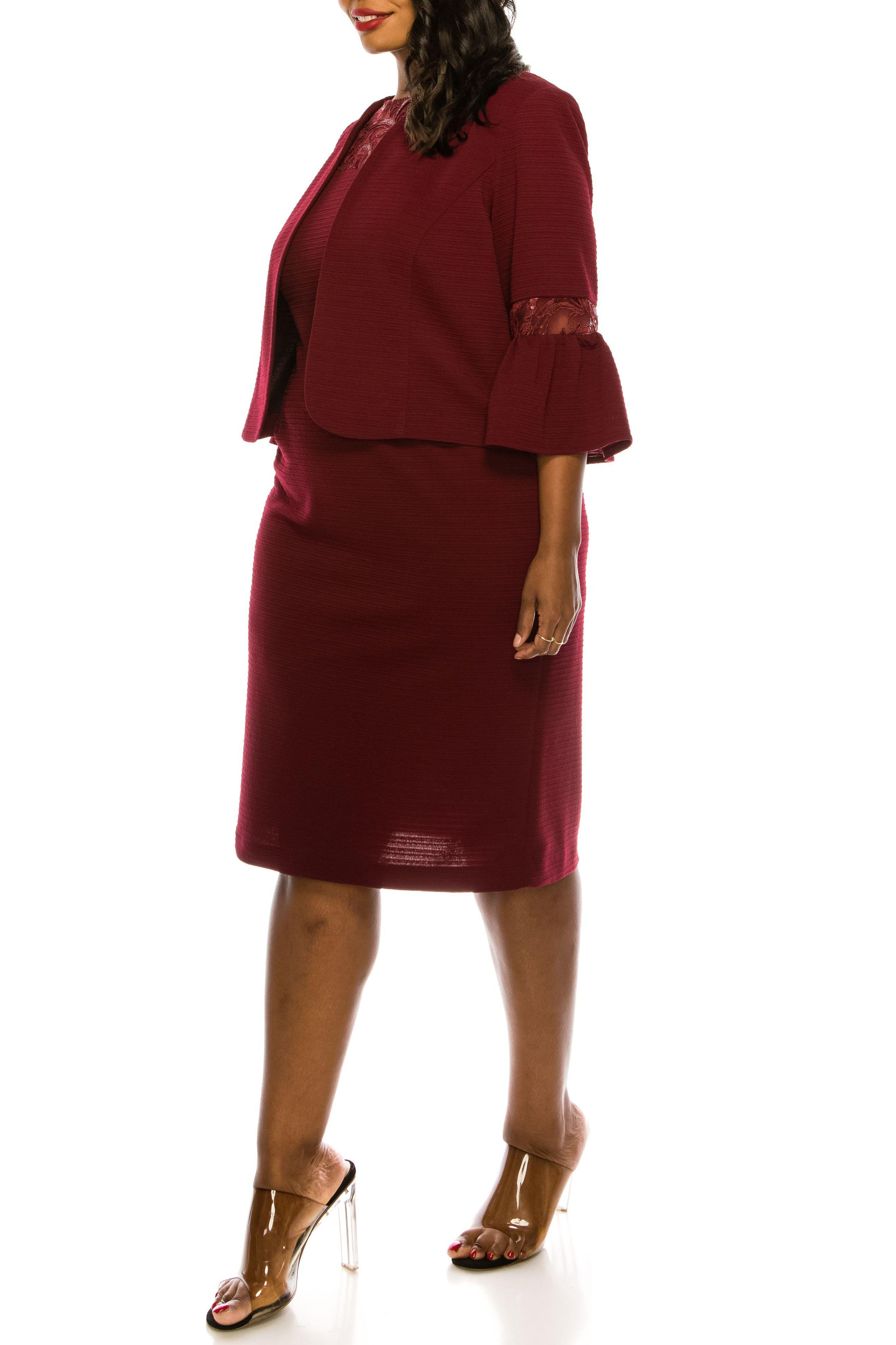 Maya Brooke Plus Size Short Jacket Dress 27927 - The Dress Outlet