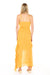 Cocktail Dresses Adjustable Straps Chiffon Ruffled Maxi Dress Yellow
