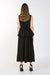 Cocktail Dresses Sleeveless Waist Ruffle Maxi Dress Black