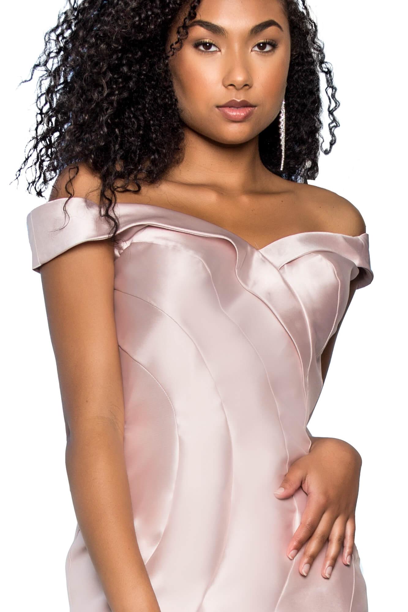 Blush Homecoming Long Off Shoulder Formal Prom Dress | DressOutlet for ...
