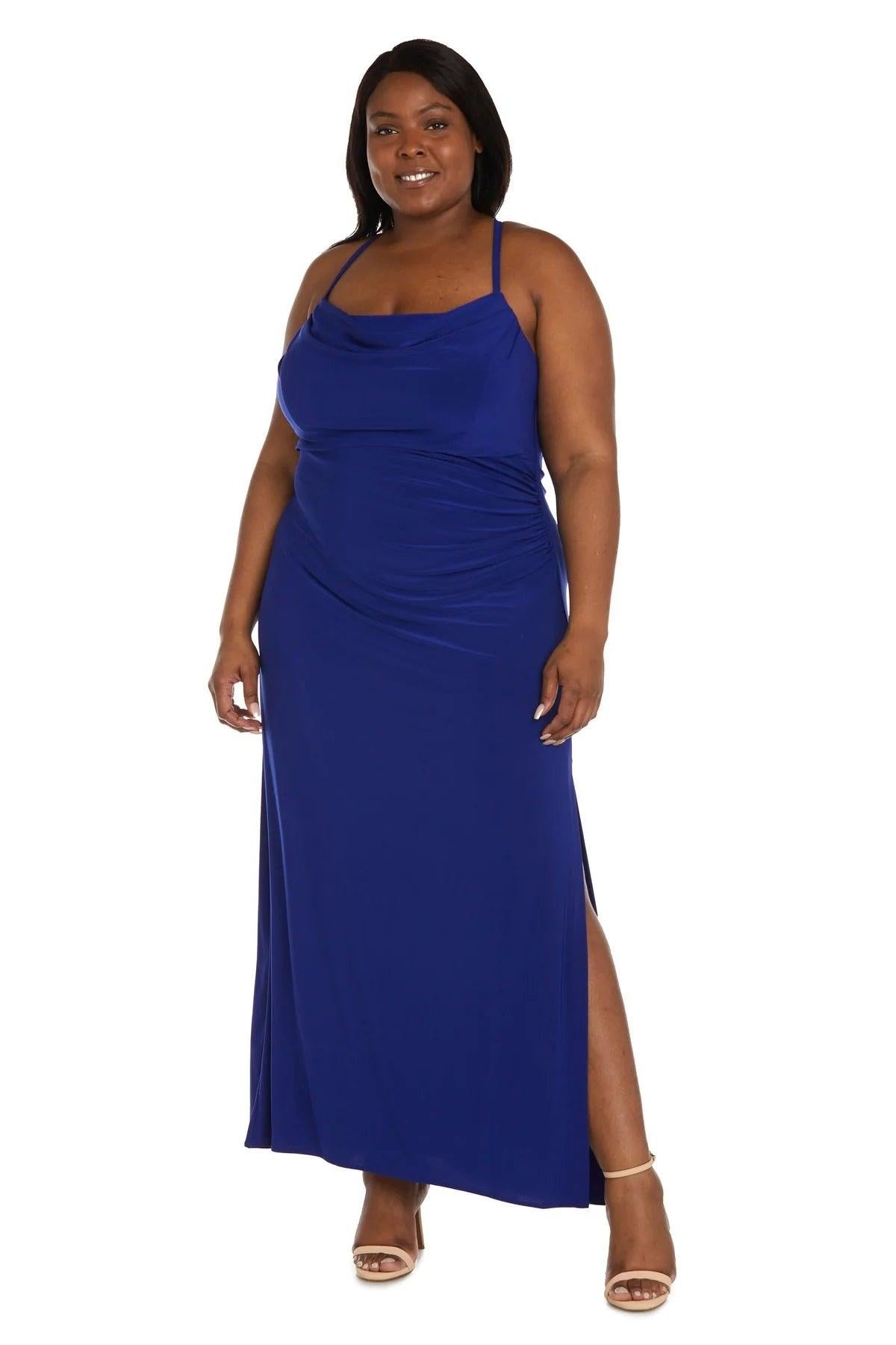 Morgan & Co Long Plus Size Formal Dress 13019WM - The Dress Outlet