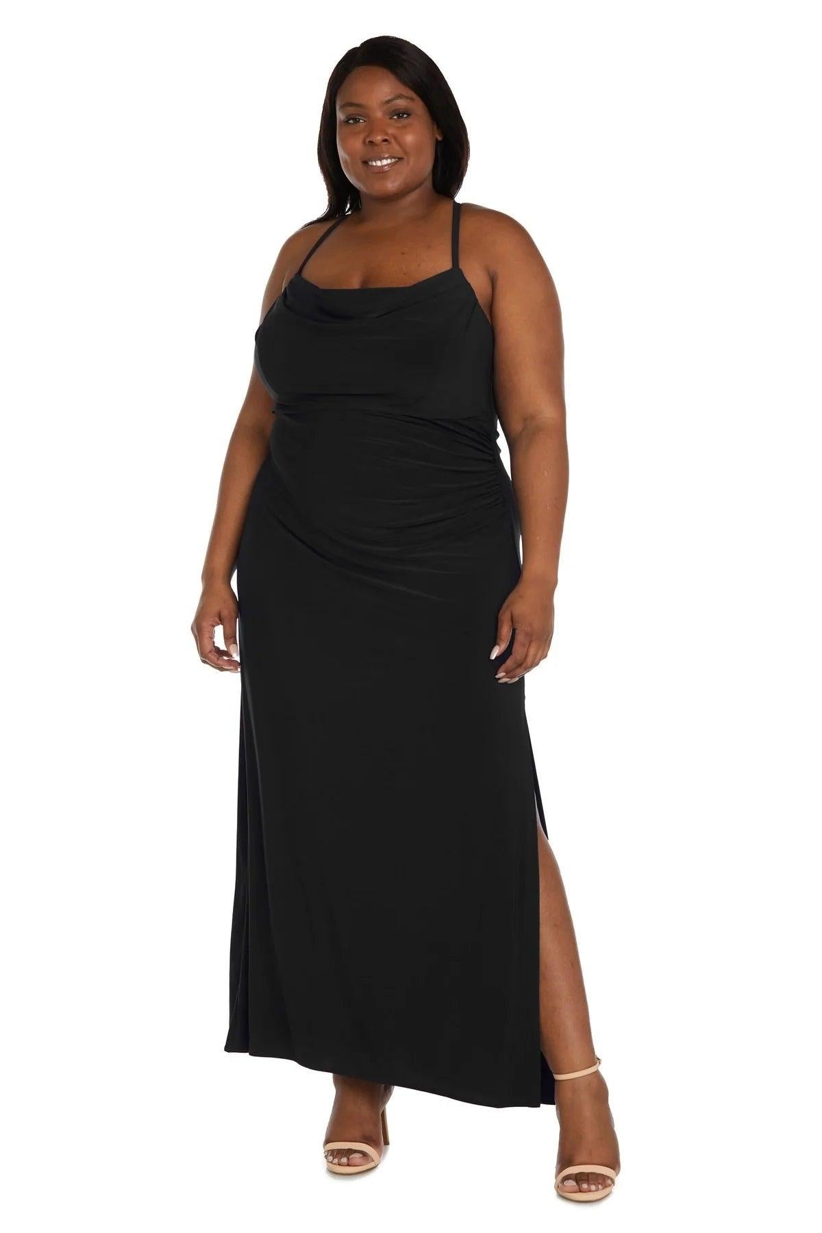 Morgan & Co Long Plus Size Formal Dress 13019WM - The Dress Outlet