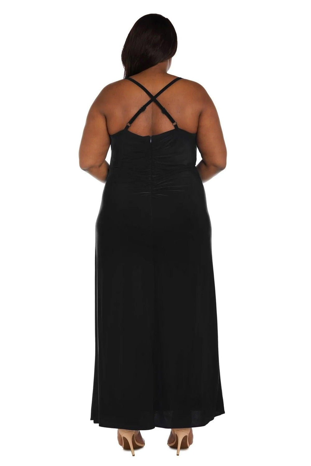 Morgan & Co Long Plus Size Formal Dress 13019WM - The Dress Outlet