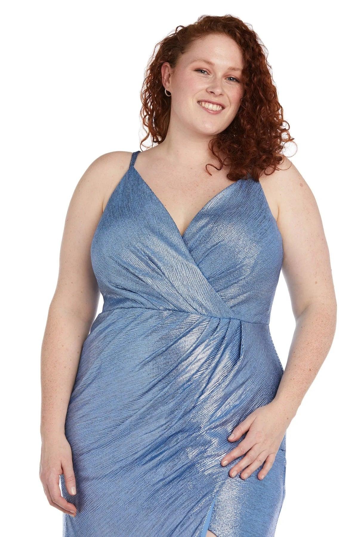 Morgan & Co Long Plus Size Formal Prom Dress 22122W - The Dress Outlet