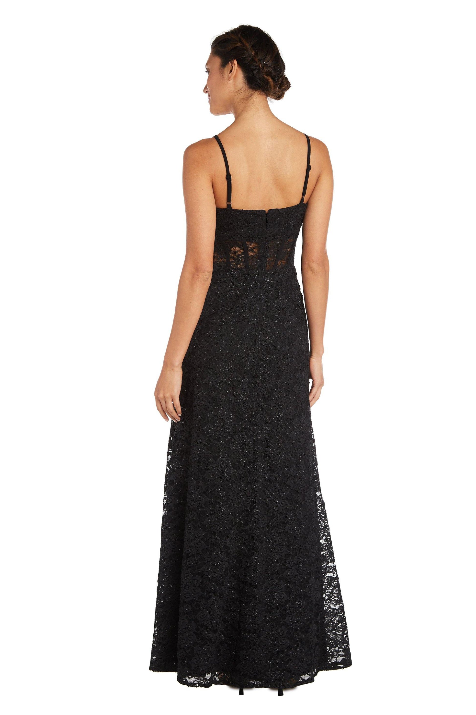 Morgan & Co 12938 Long Spaghetti Strap Evening Gown