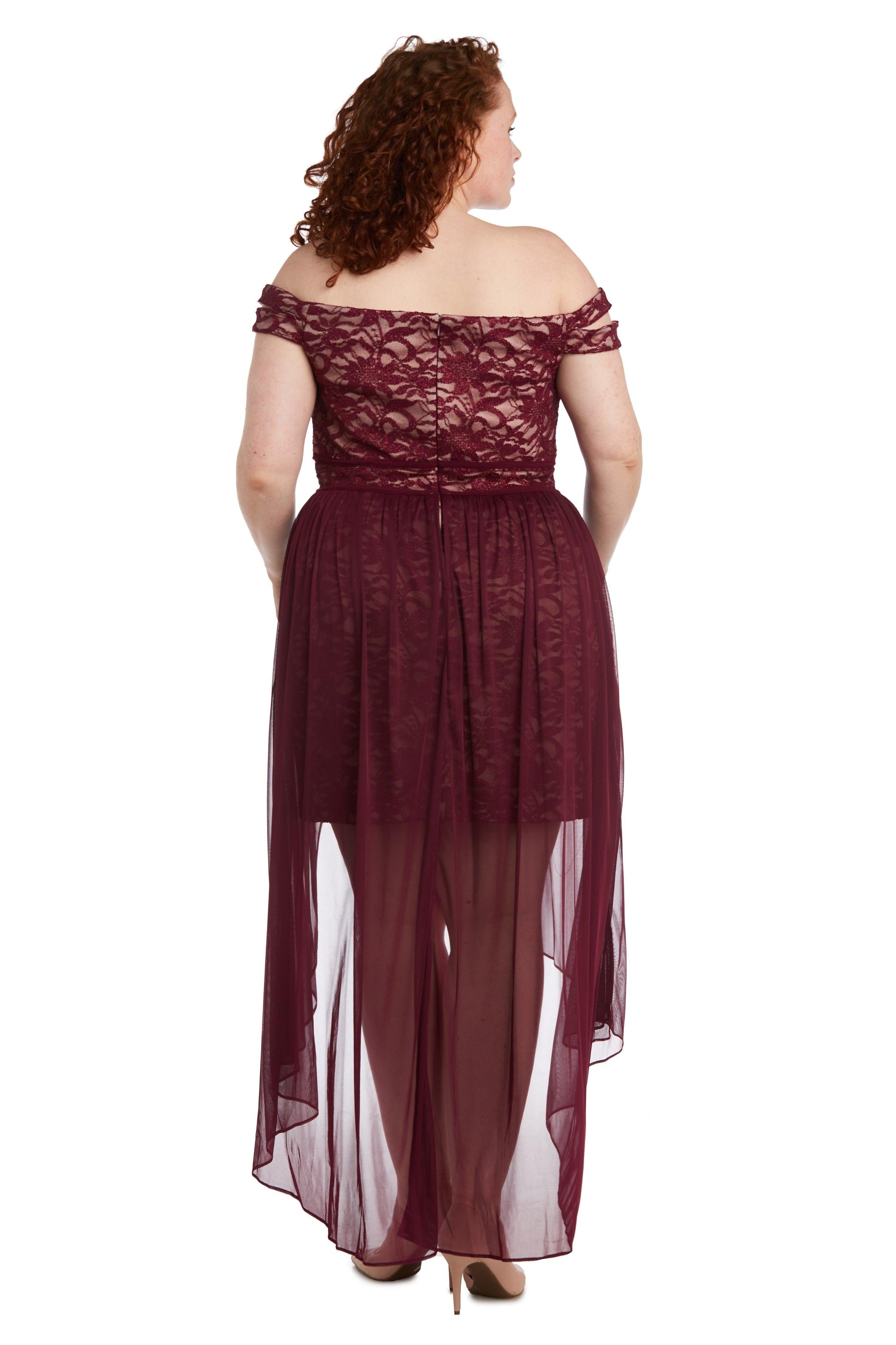 Morgan & Co 12671WM Plus Size High Low Dress