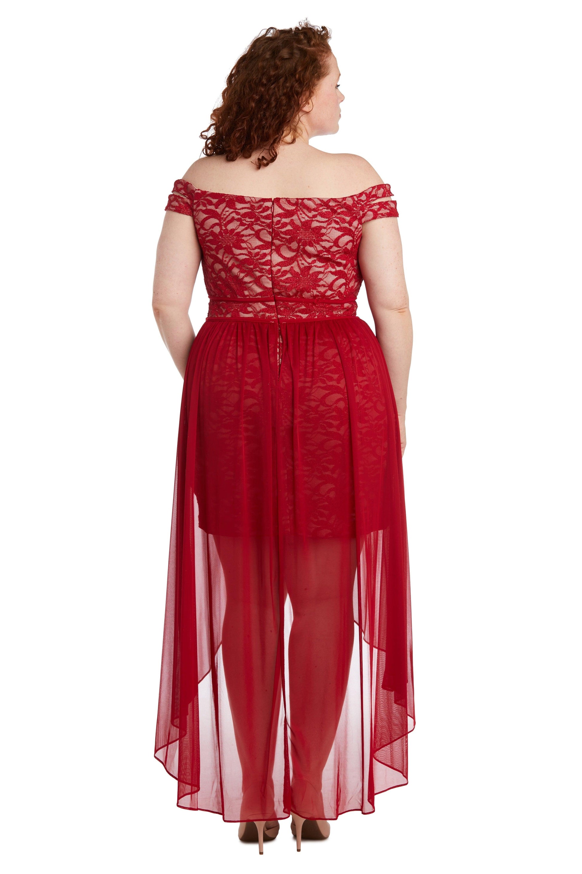 Morgan & Co 12671WM Plus Size High Low Dress
