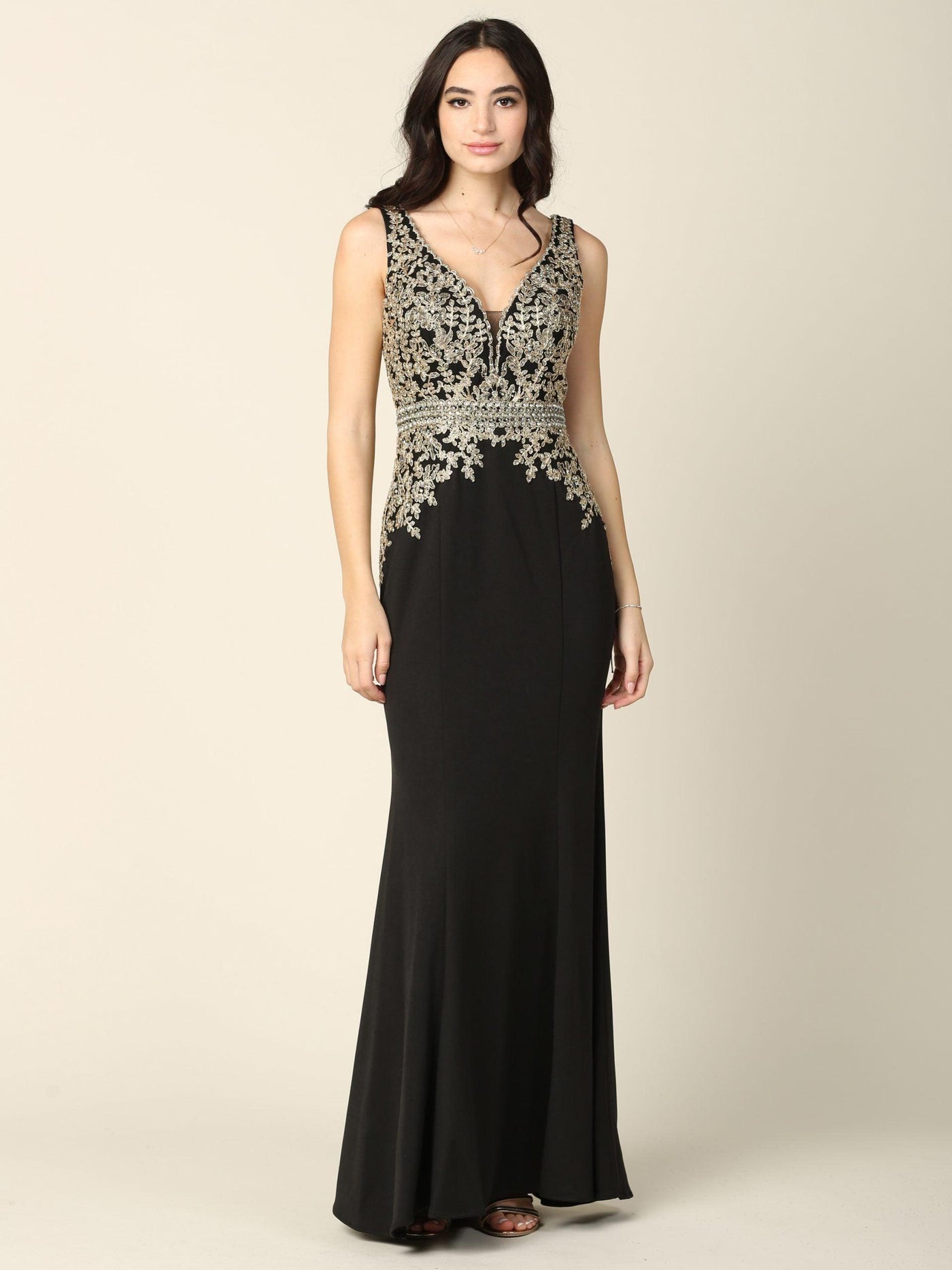 Mother of the Bride Long Formal Sleeveless Dress - The Dress Outlet