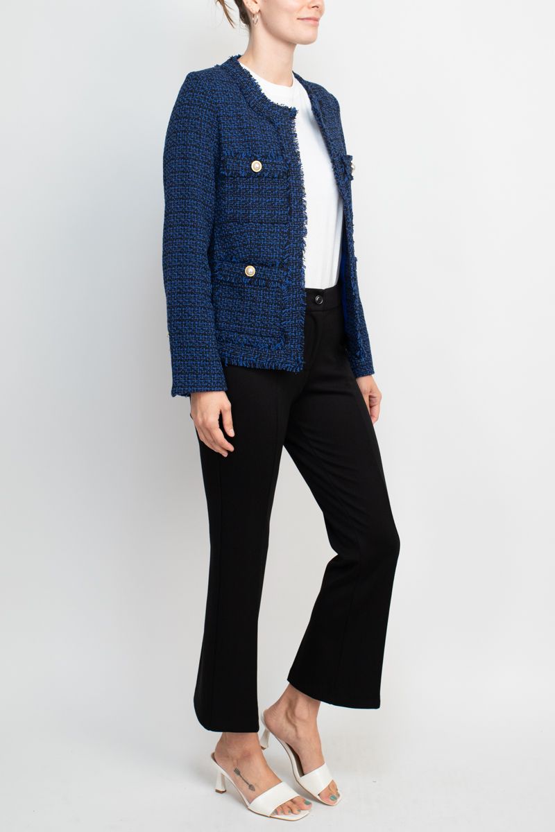 Nanette Lepore  Formal Tweed Jacket Straight Pant Suit