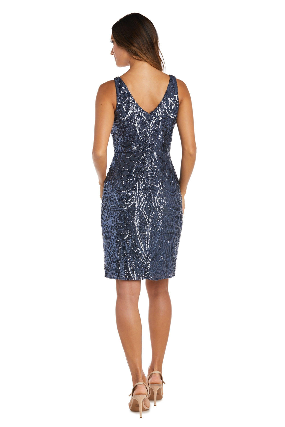 Nightway Beaded Short Cocktail Petite Dress 22107 - The Dress Outlet