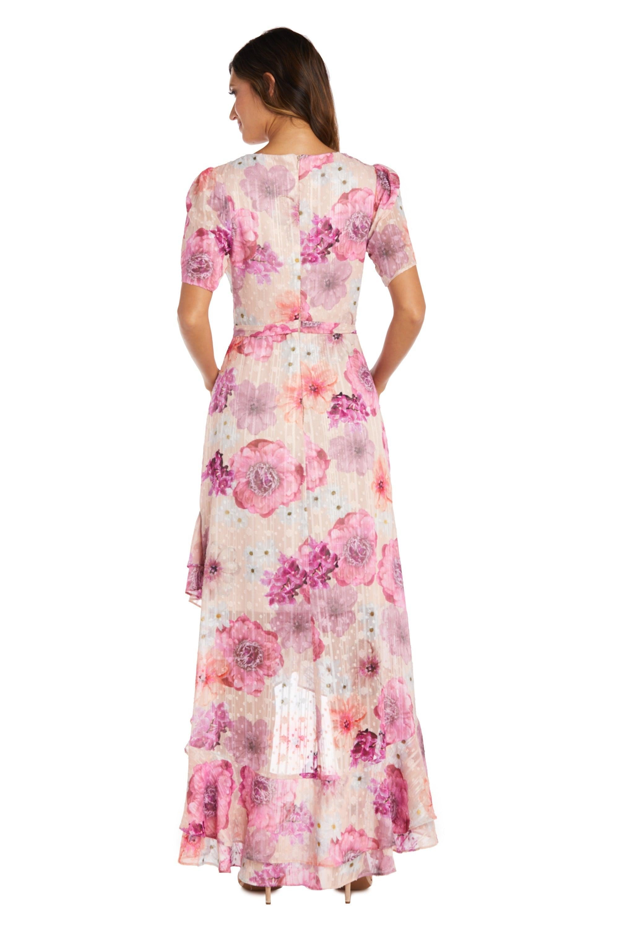 Nightway High Low Floral Print Formal Dress 22138 - The Dress Outlet