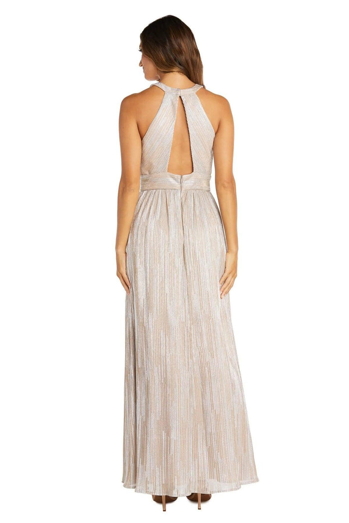 Nightway Long Formal Halter Evening Dress 22030 - The Dress Outlet