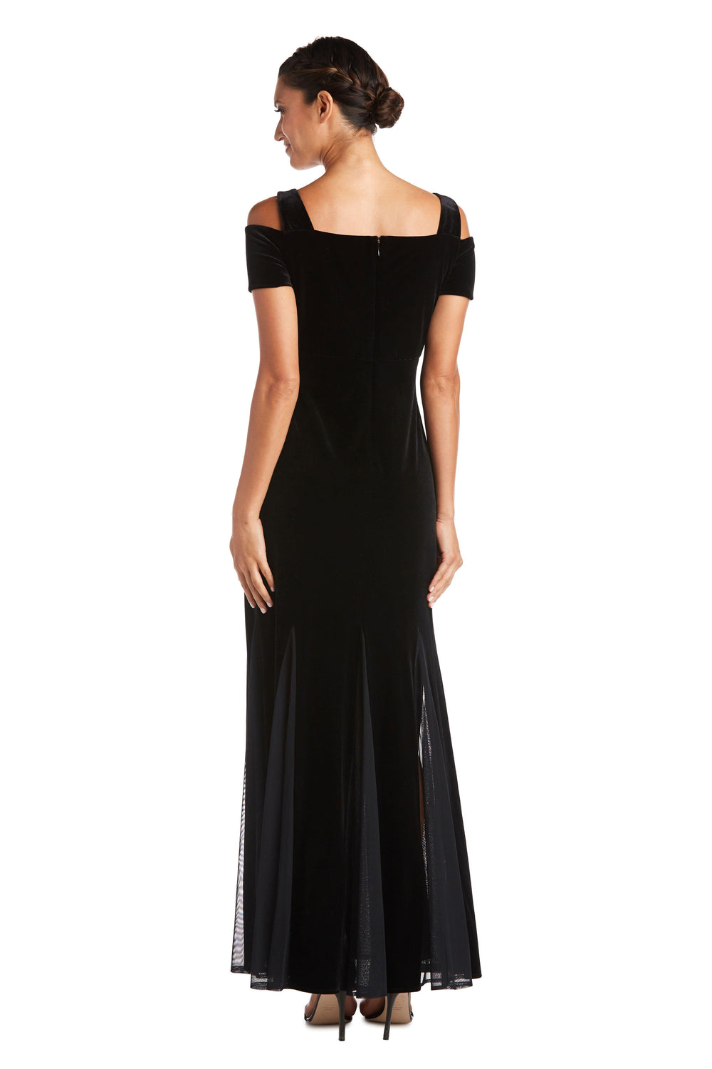 Nightway Long Formal Petite Velvet Dress 21999P - The Dress Outlet