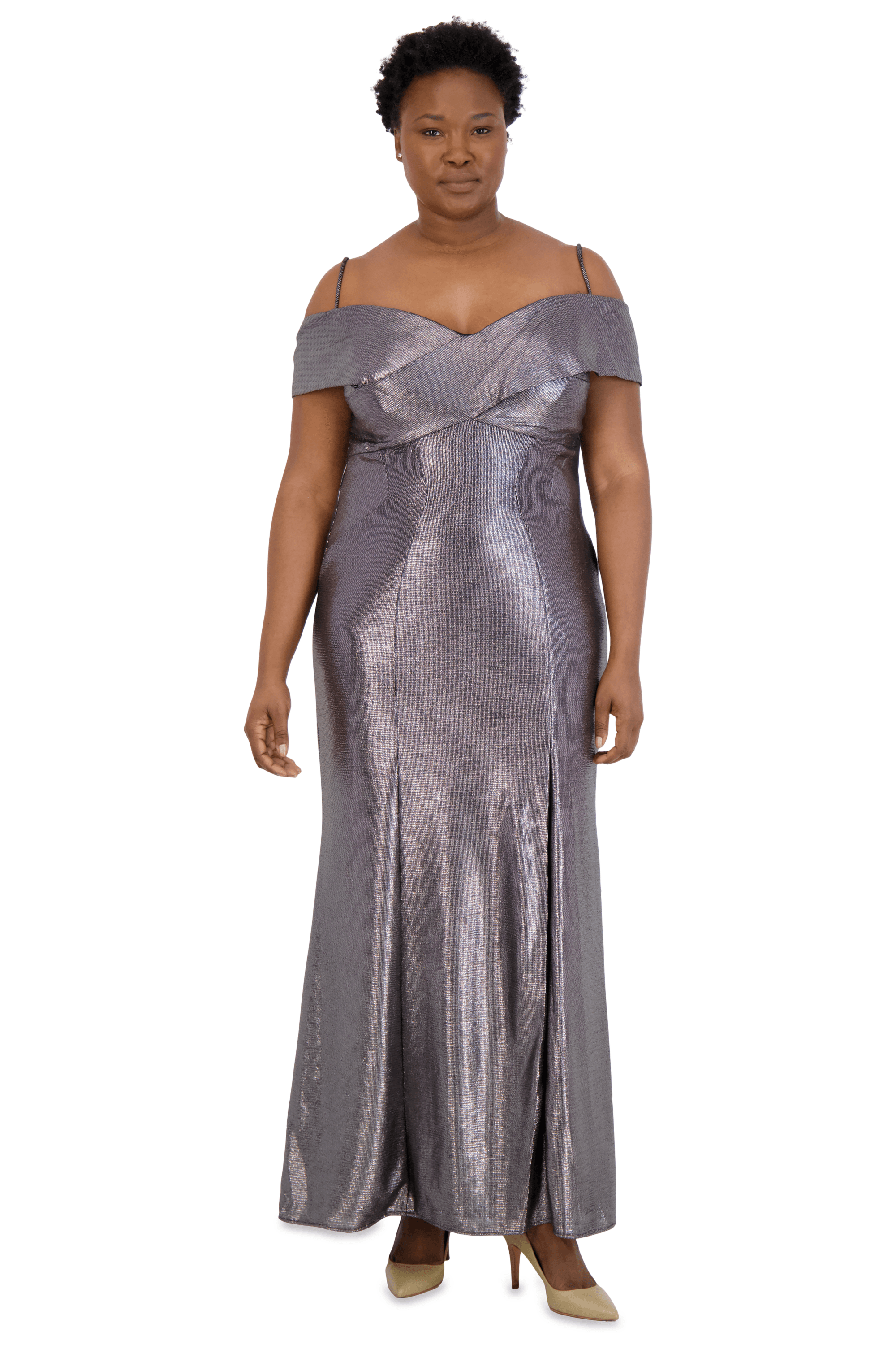 Gunmetal Nightway Long Formal Plus Size Dress 21761W for $80.99 – The ...