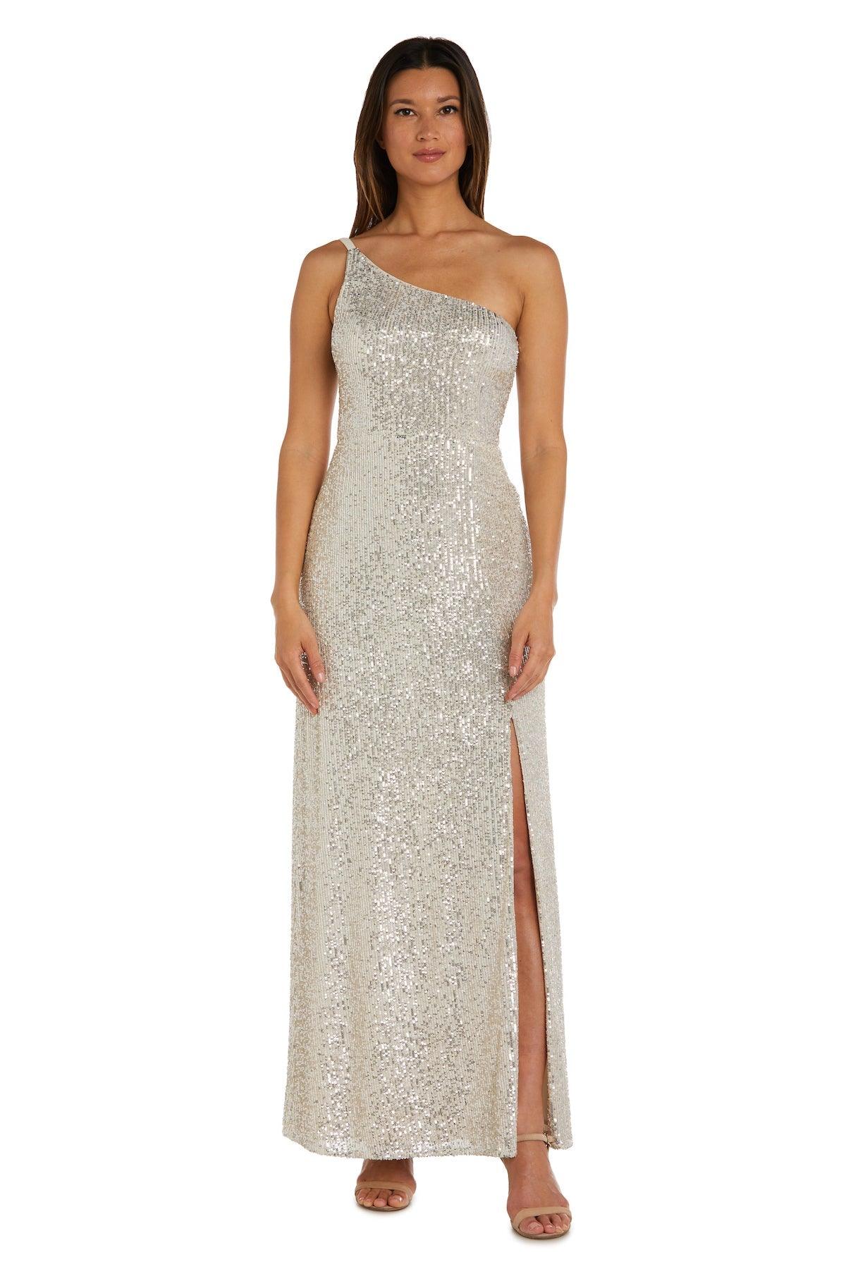 Nightway Long One Shoulder Formal Dress 22121 - The Dress Outlet