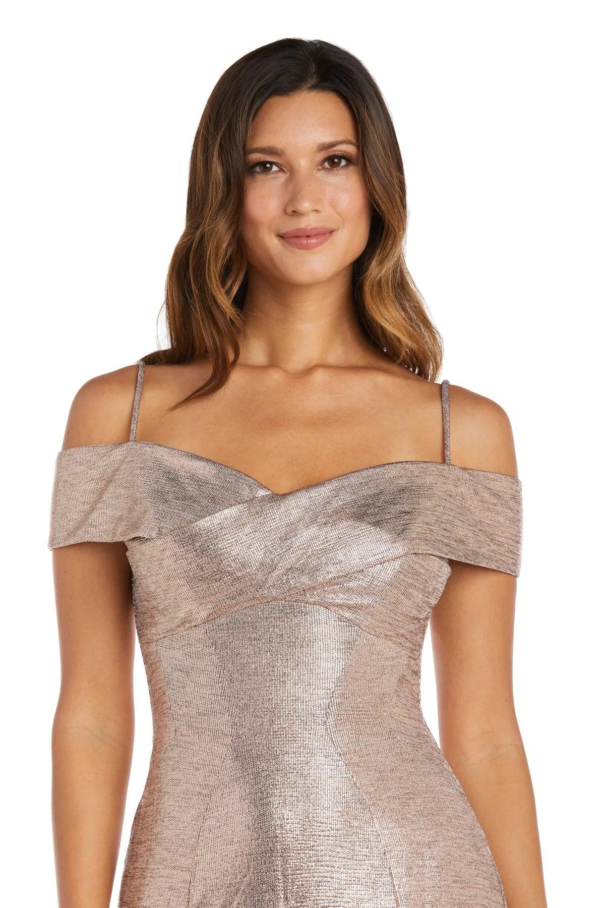 Nightway Off Shoulder Long Formal Dress 21761P - The Dress Outlet