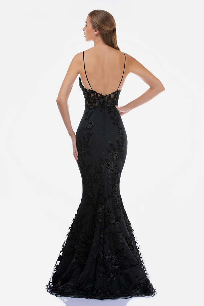 Nina Canacci Long Fitted Embroidered Prom Gown 2240 - The Dress Outlet