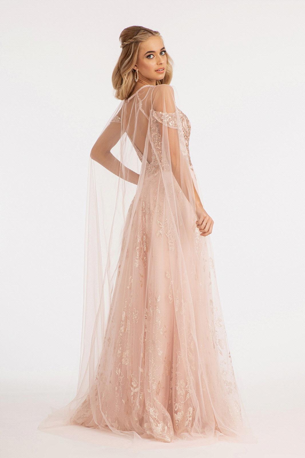 Off Shoulder A-line Long Prom Dress - The Dress Outlet