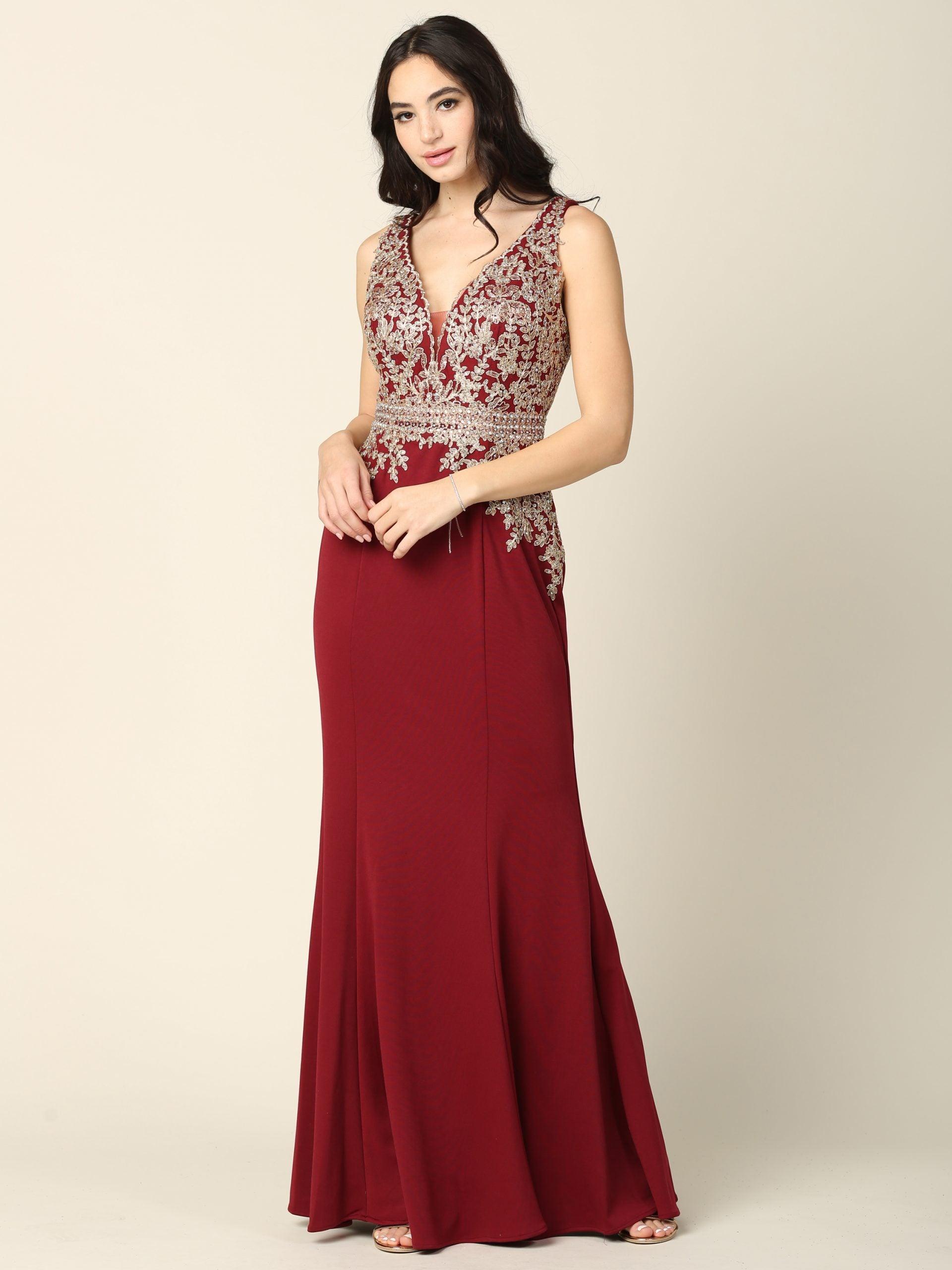 Plus Size Mother of the Bride Long Formal Sleeveless Dress Sale - The Dress Outlet