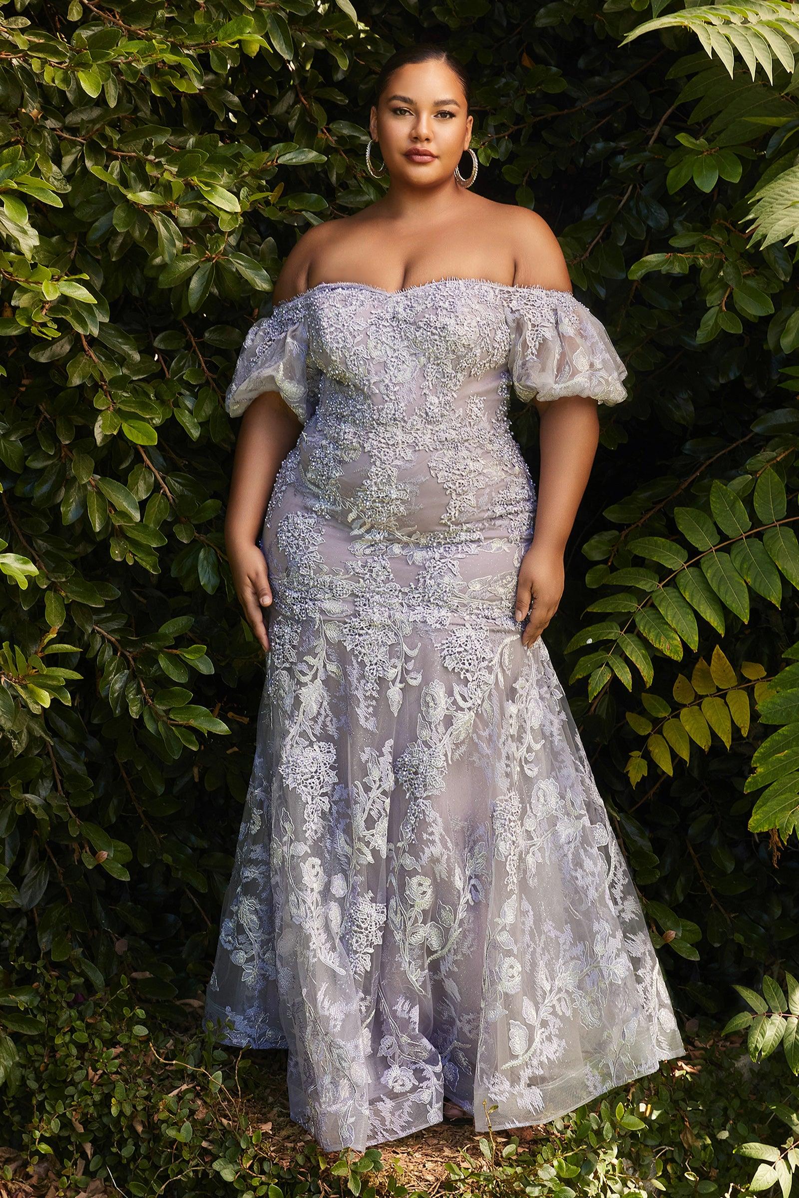 Divine Plus Size Off Shoulder Long Prom – The Dress Outlet