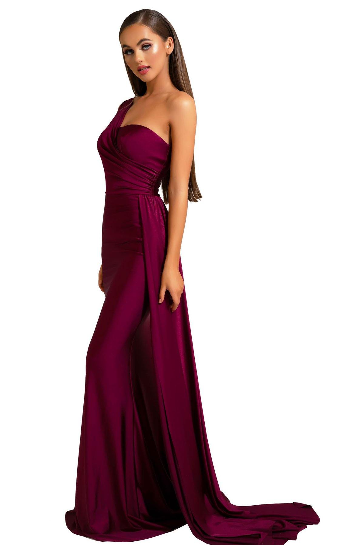 Portia and Scarlett Long Single Shoulder Prom Dress PS6321 - The Dress Outlet