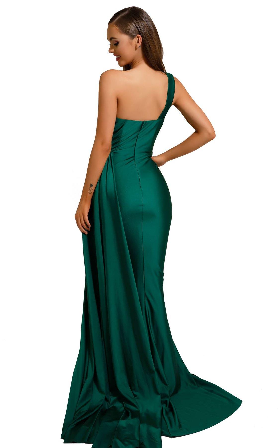 Portia and Scarlett Long Single Shoulder Prom Dress PS6321 - The Dress Outlet