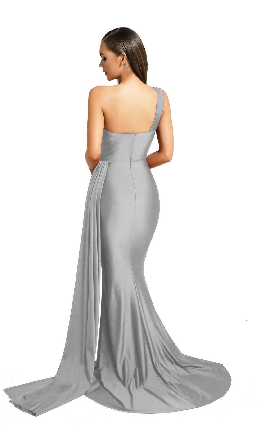 Portia and Scarlett Long Single Shoulder Prom Dress PS6321 - The Dress Outlet
