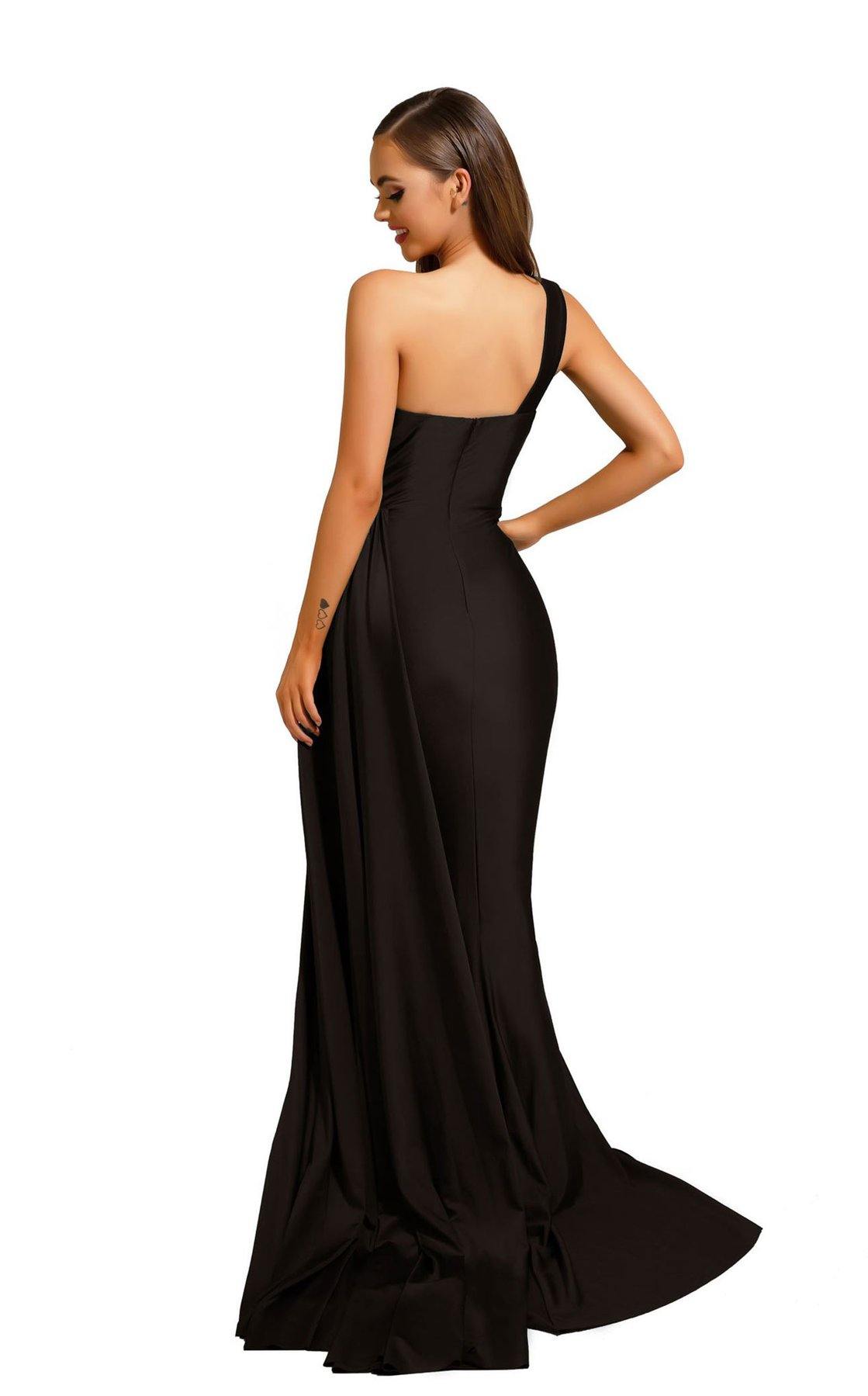 Portia and Scarlett Long Single Shoulder Prom Dress PS6321 - The Dress Outlet