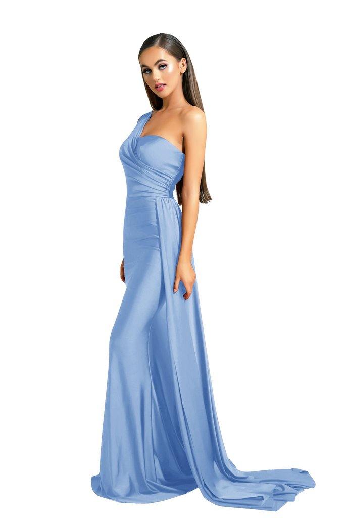 Portia and Scarlett Long Single Shoulder Prom Dress PS6321 - The Dress Outlet