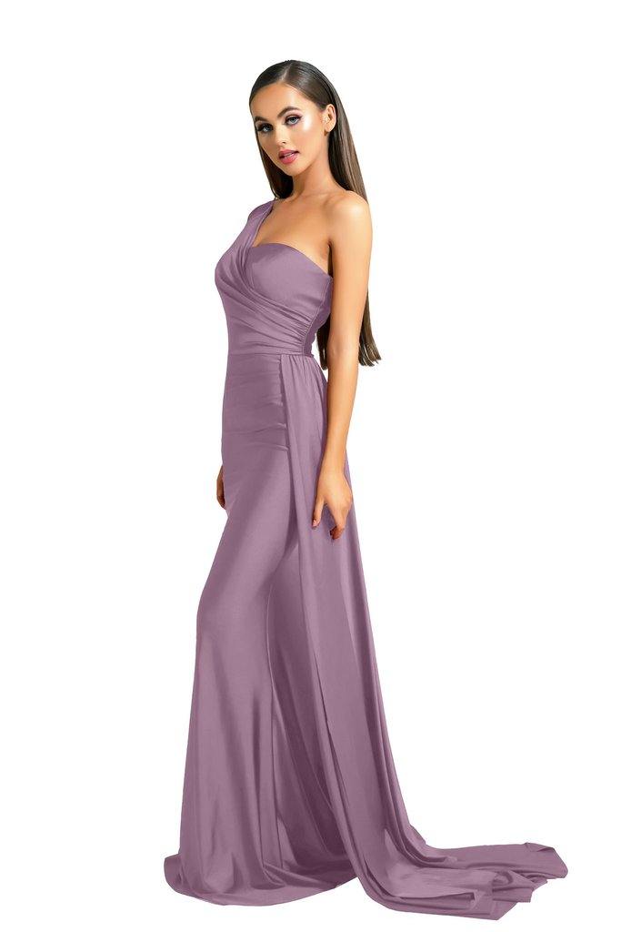 Portia and Scarlett Long Single Shoulder Prom Dress PS6321 - The Dress Outlet