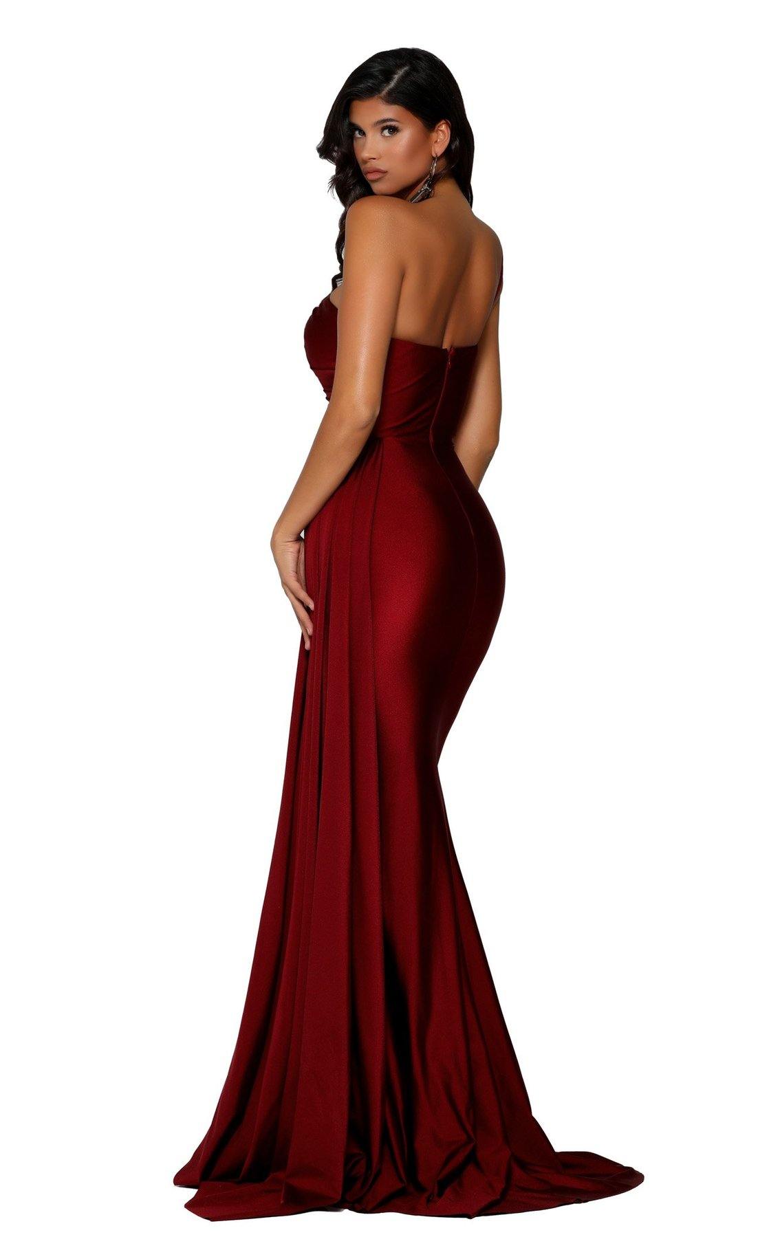 Portia and Scarlett Long Single Shoulder Prom Dress PS6321 - The Dress Outlet