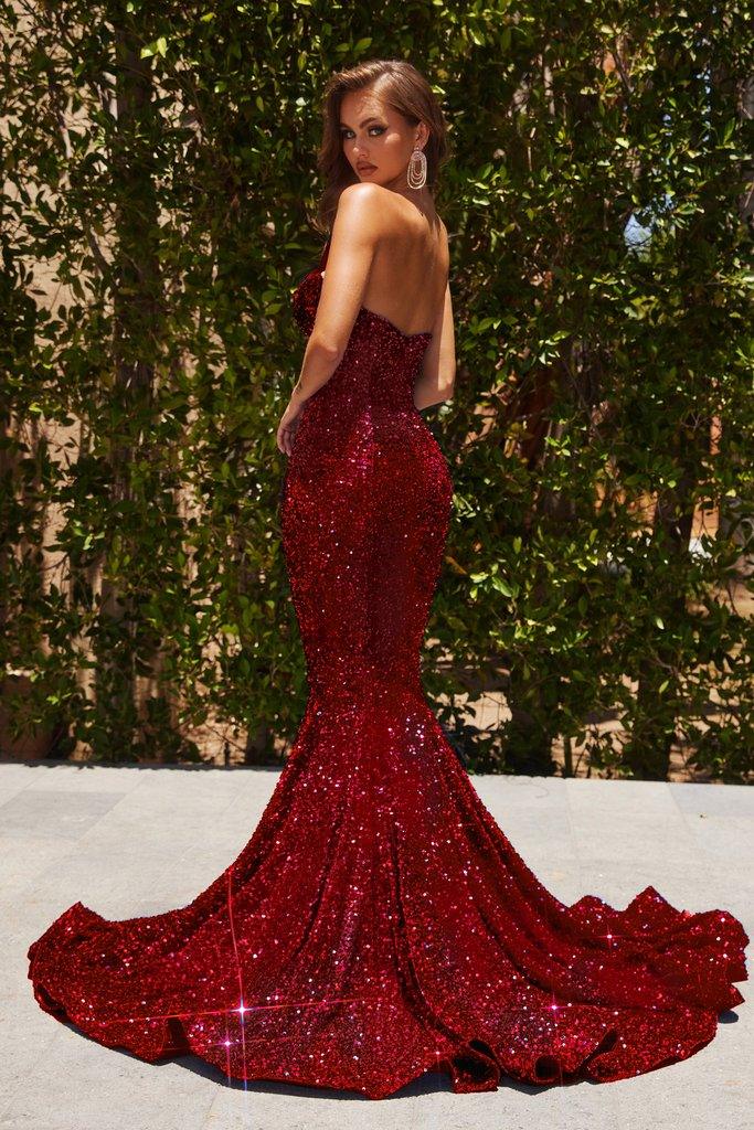 Portia and Scarlett Long Strapless Prom Dress 22022 - The Dress Outlet