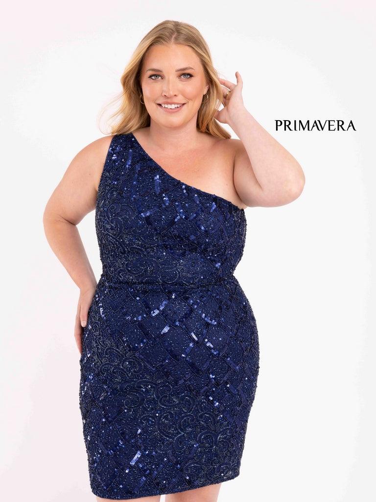 Primavera Couture Fitted Short Plus Size Dress 3885 - The Dress Outlet