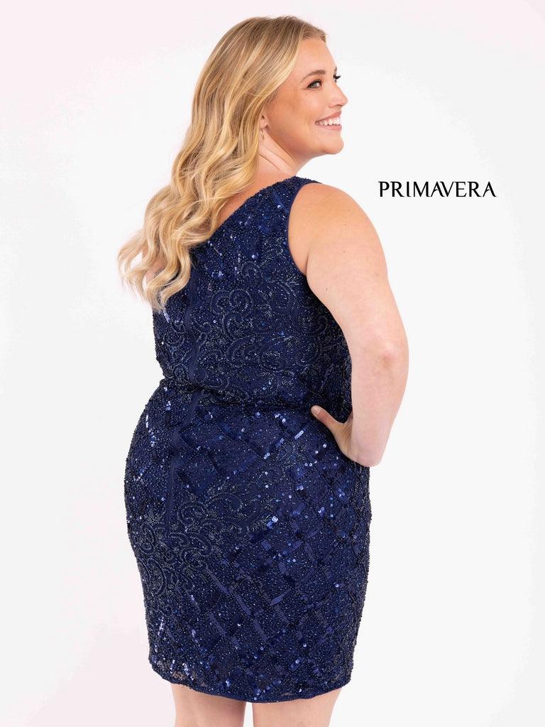 Primavera Couture Fitted Short Plus Size Dress 3885 - The Dress Outlet