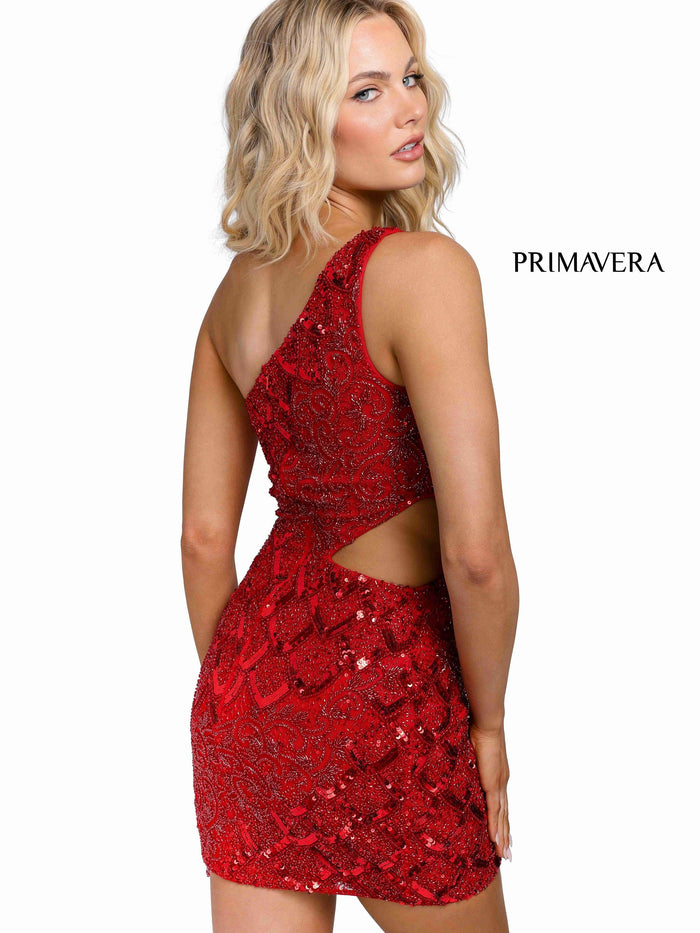 Primavera Couture Short Fitted Dress 3504 - The Dress Outlet